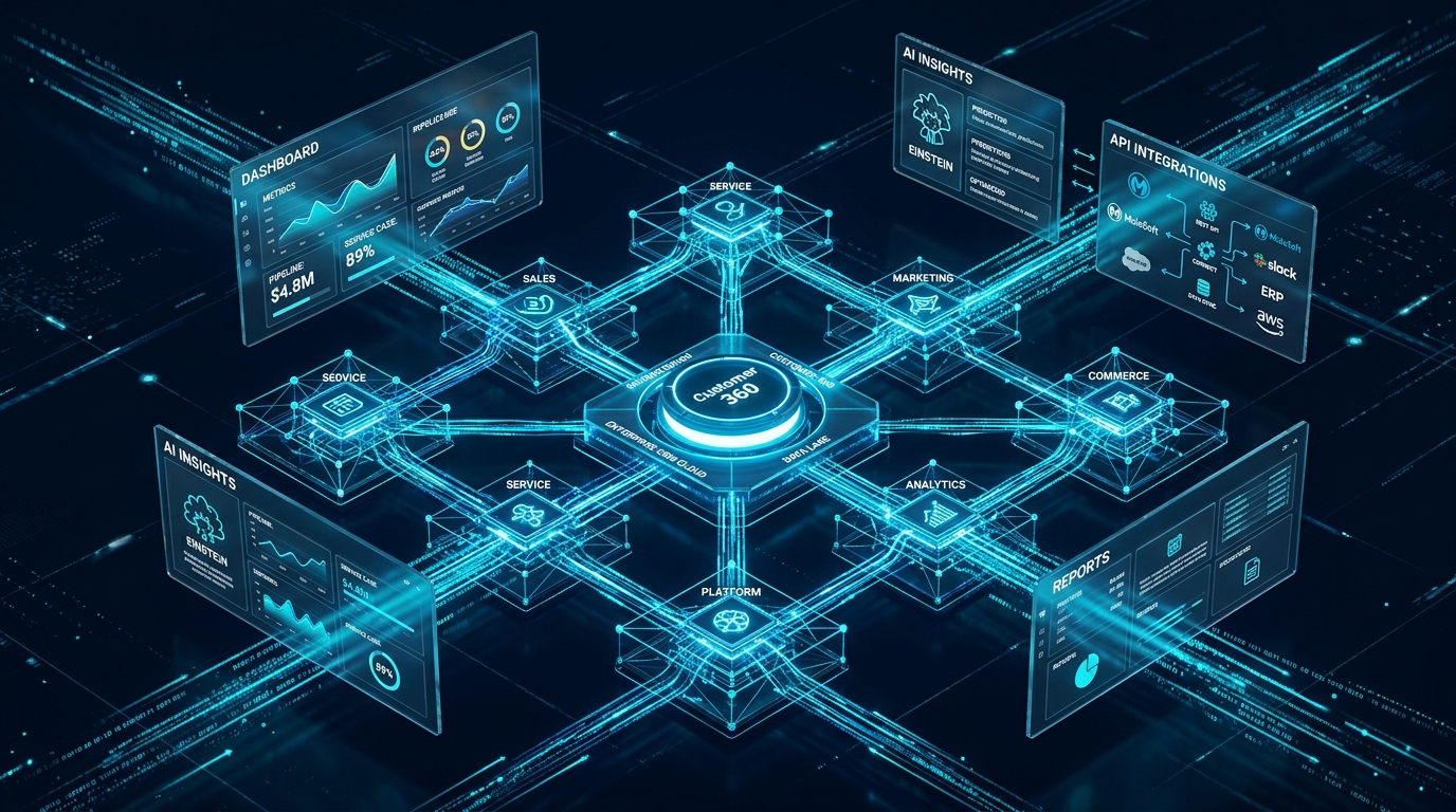 Salesforce enterprise CRM architecture visual